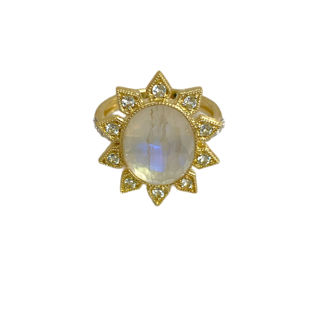 Moroccan Moonstone Sunburst Ring