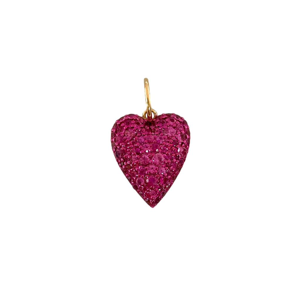 Pink Sapphire Heart Pendant