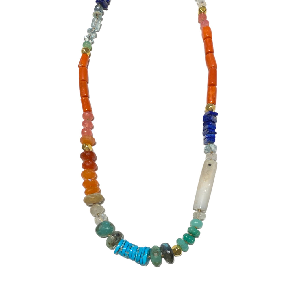Gemstone & Gold Mix Necklace