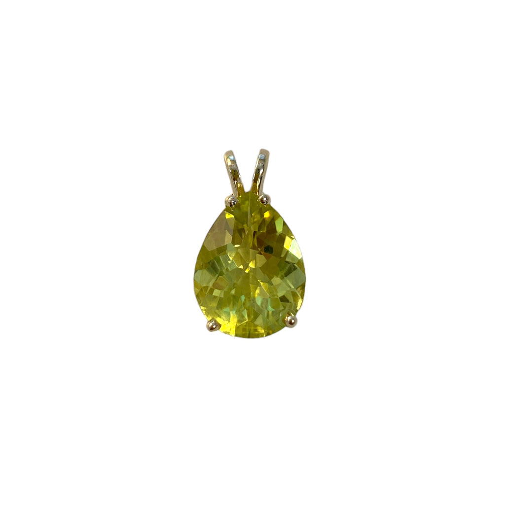 Pearl Shape Lemon Quartz Pendant