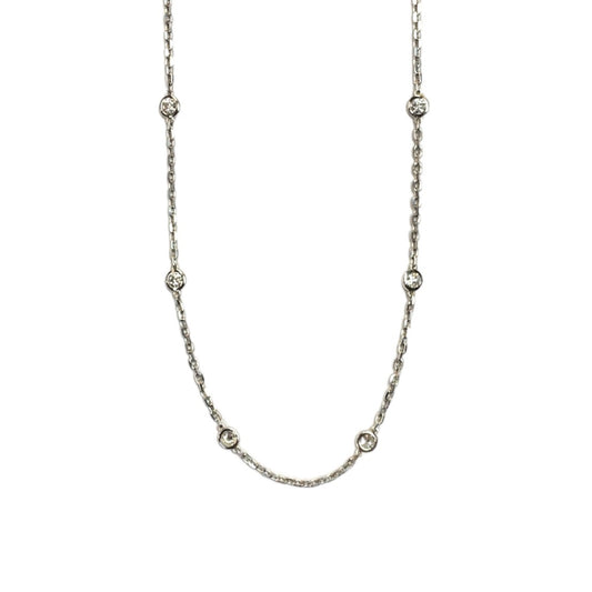 1.36 ctw White Gold Diamond By the Yard Necklace