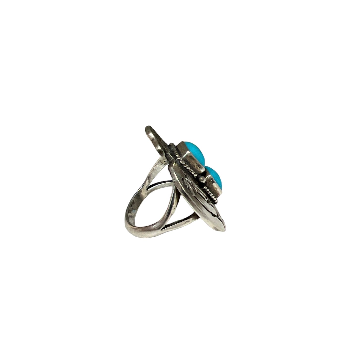 Vintage Thunderbird Ring with Sleeping Beauty Turquoise