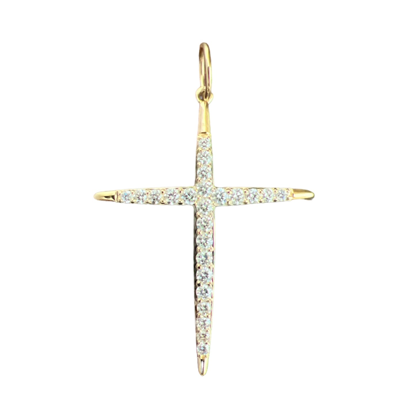 Yellow Gold Diamond Cross Pendant