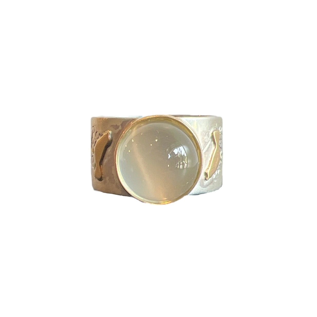 Moonstone Dove Peace Ring