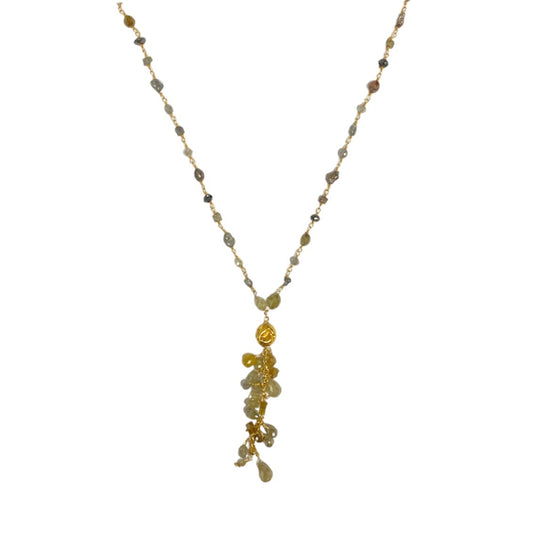 Natural Diamond Lariat Necklace