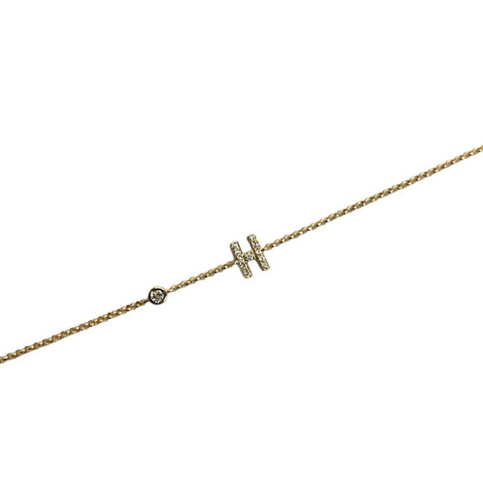 Diamond "H" Initial Bracelet
