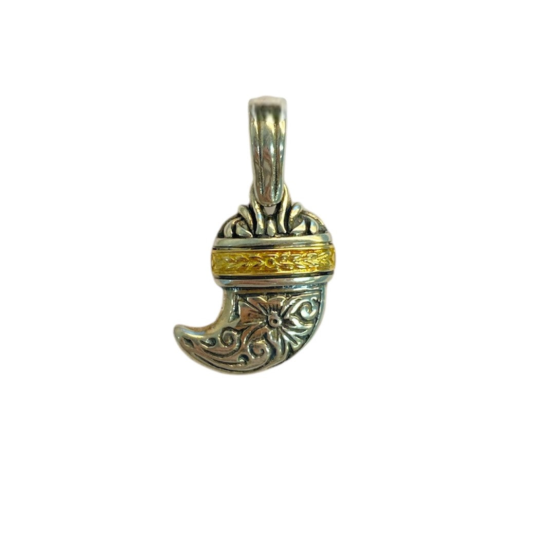 Mixed Metal Boot Pendant