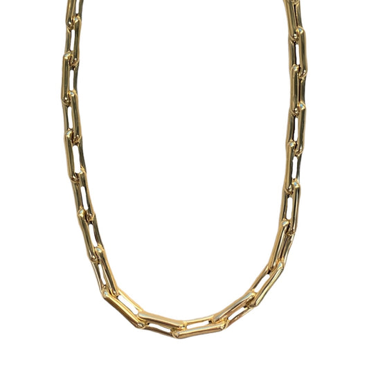 Elongated Gold Chain Necklace