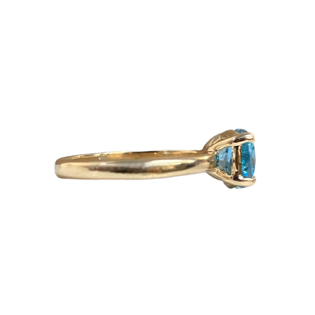 Cushion Cut Blue Topaz Ring