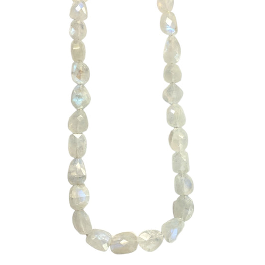 Rainbow Moonstone Beaded Necklace