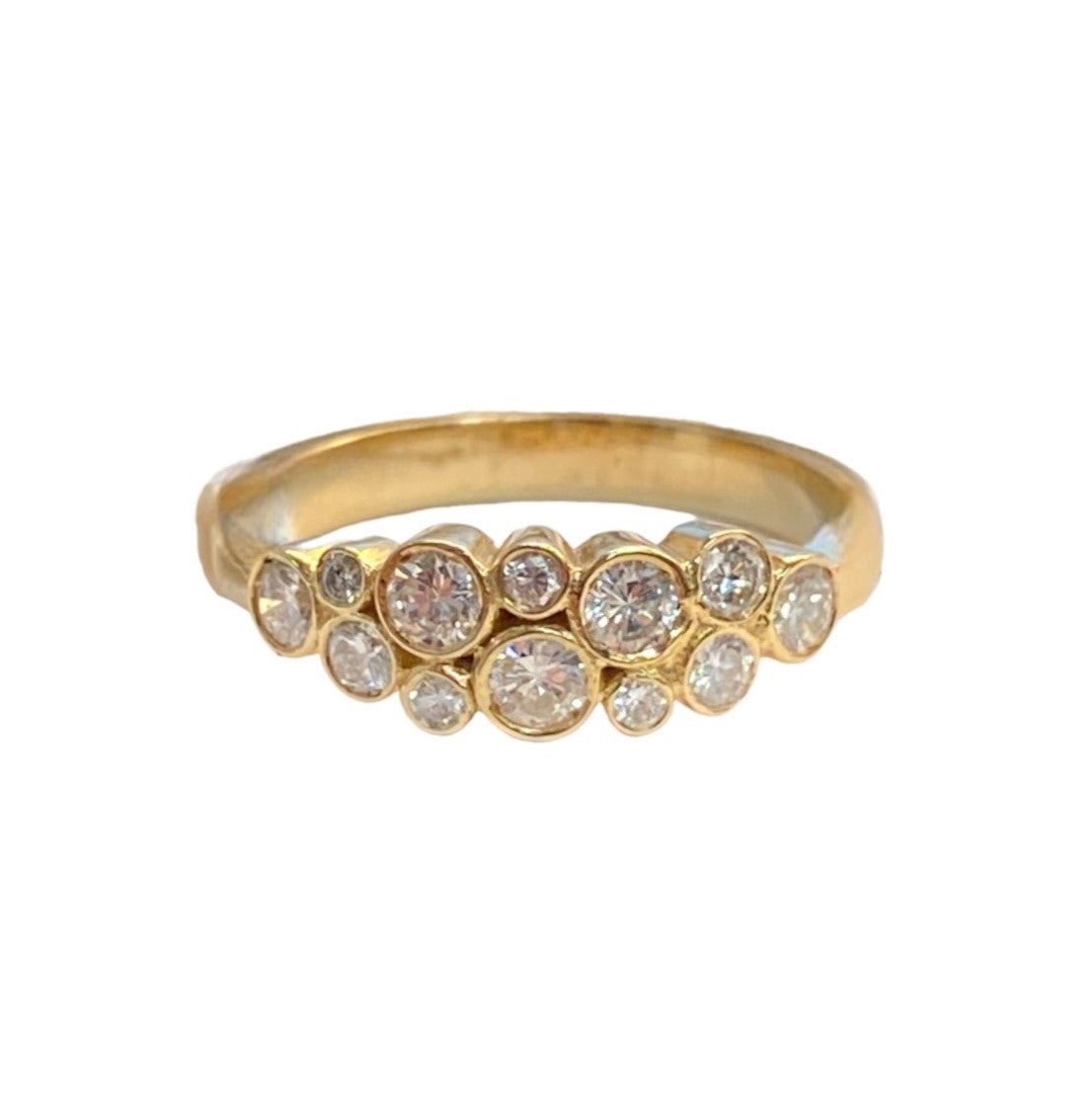 Diamond Cluster Bezel Set Ring Charde