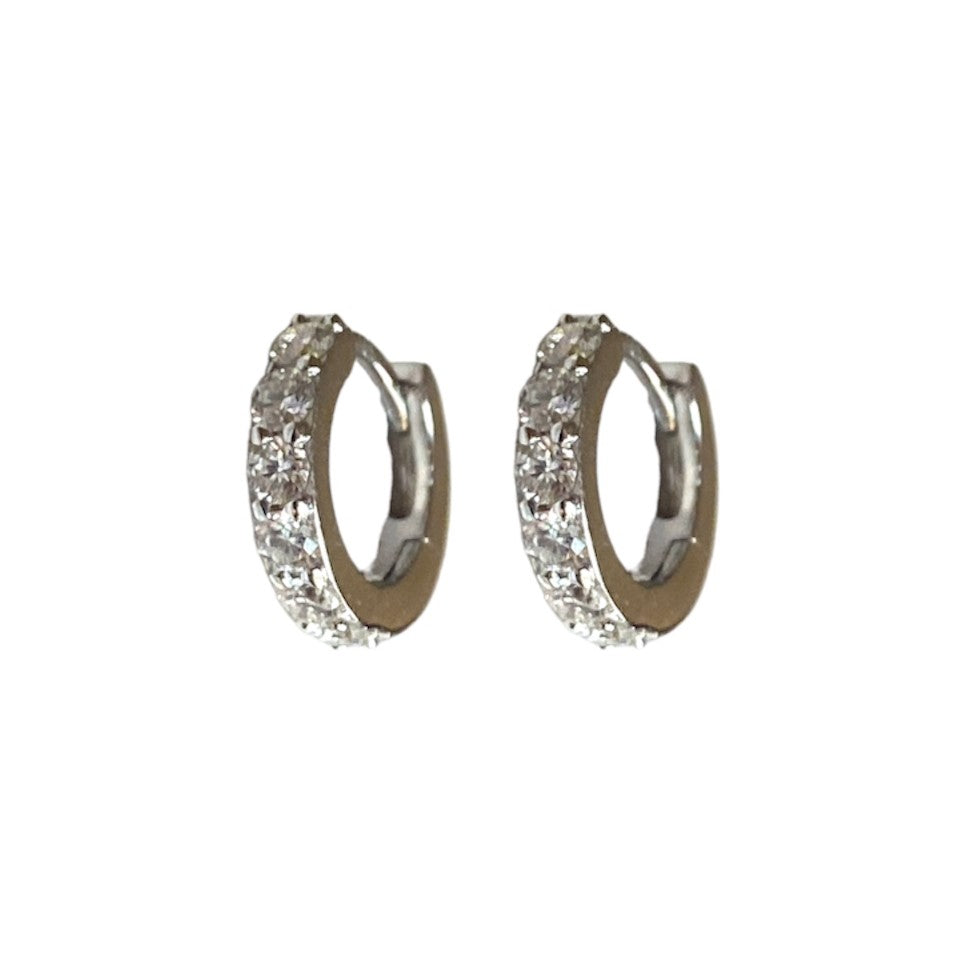 .33 ctw White Gold Diamond Huggies