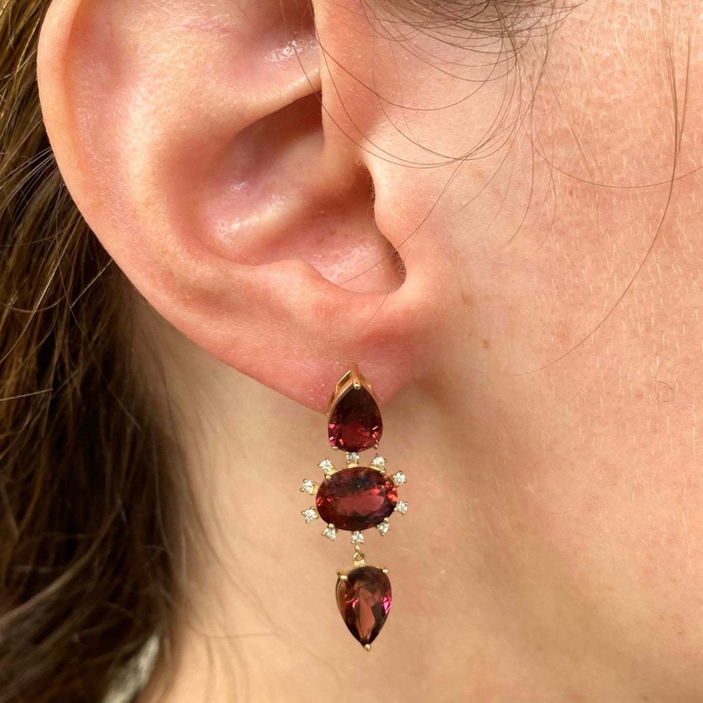 Tourmaline Statement Earrings