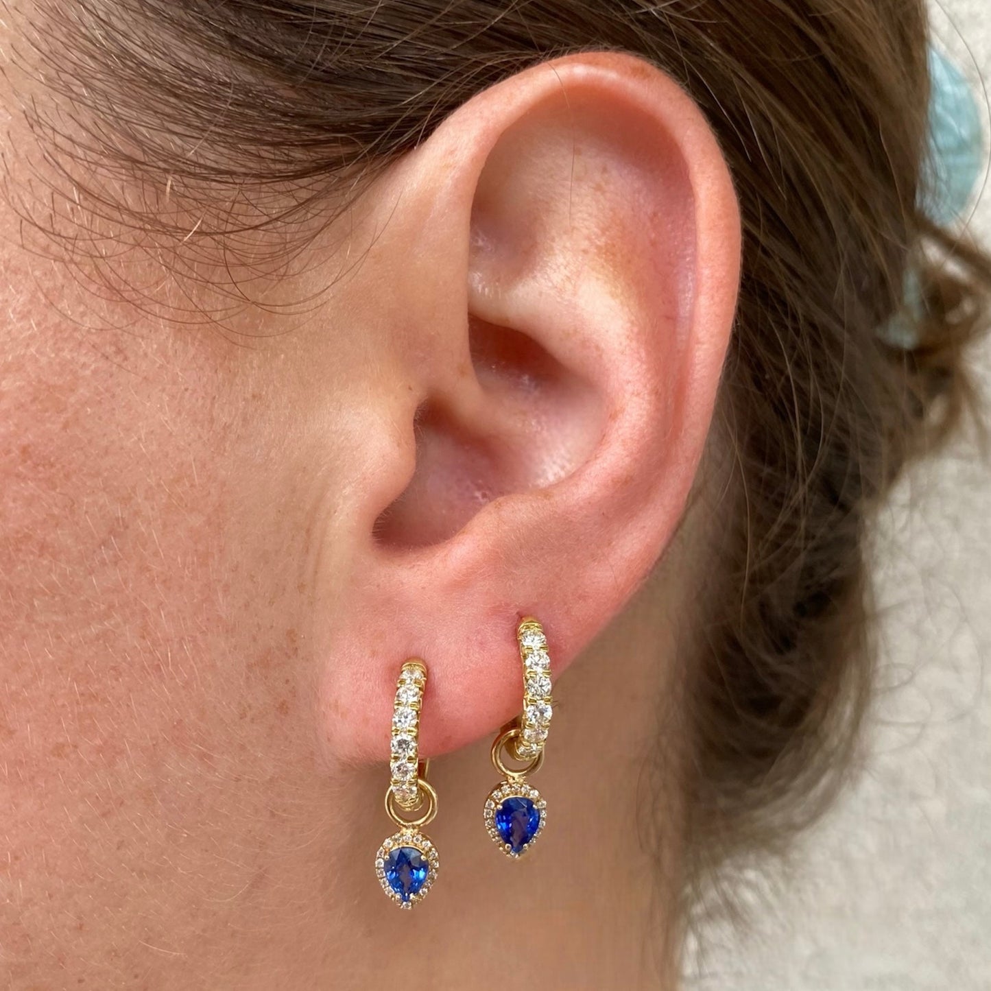 Jude Diamond Pave Hoop Earrings
