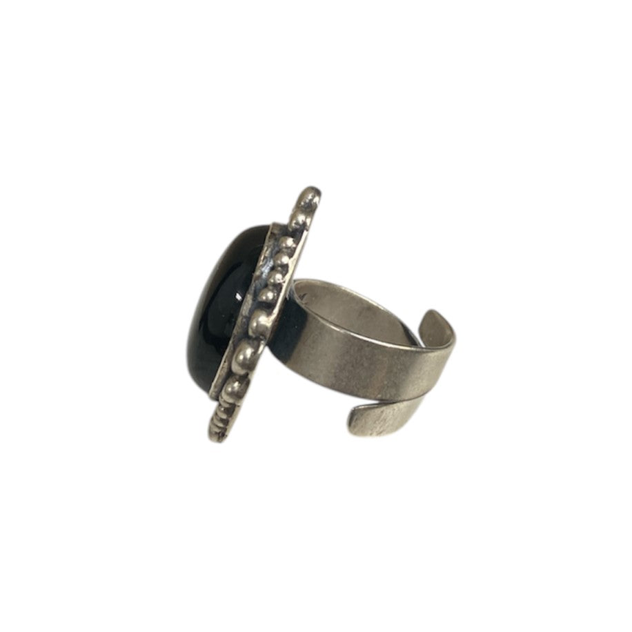 Adjustable Onyx Ring