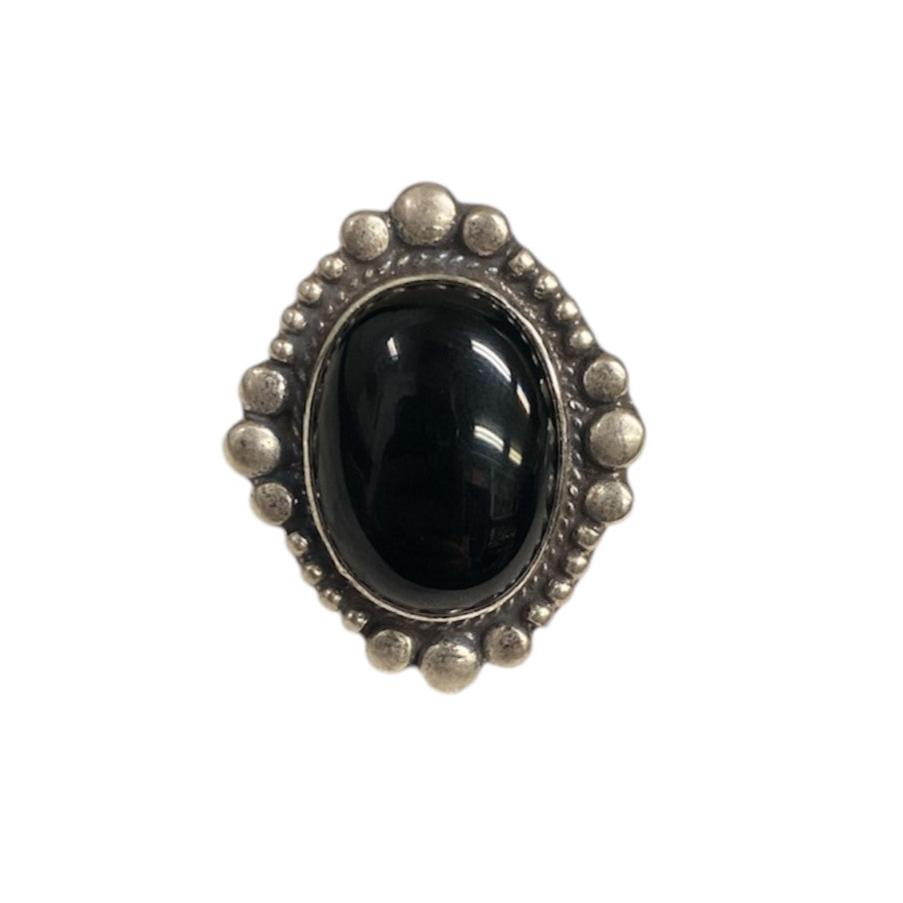 Adjustable Onyx Ring