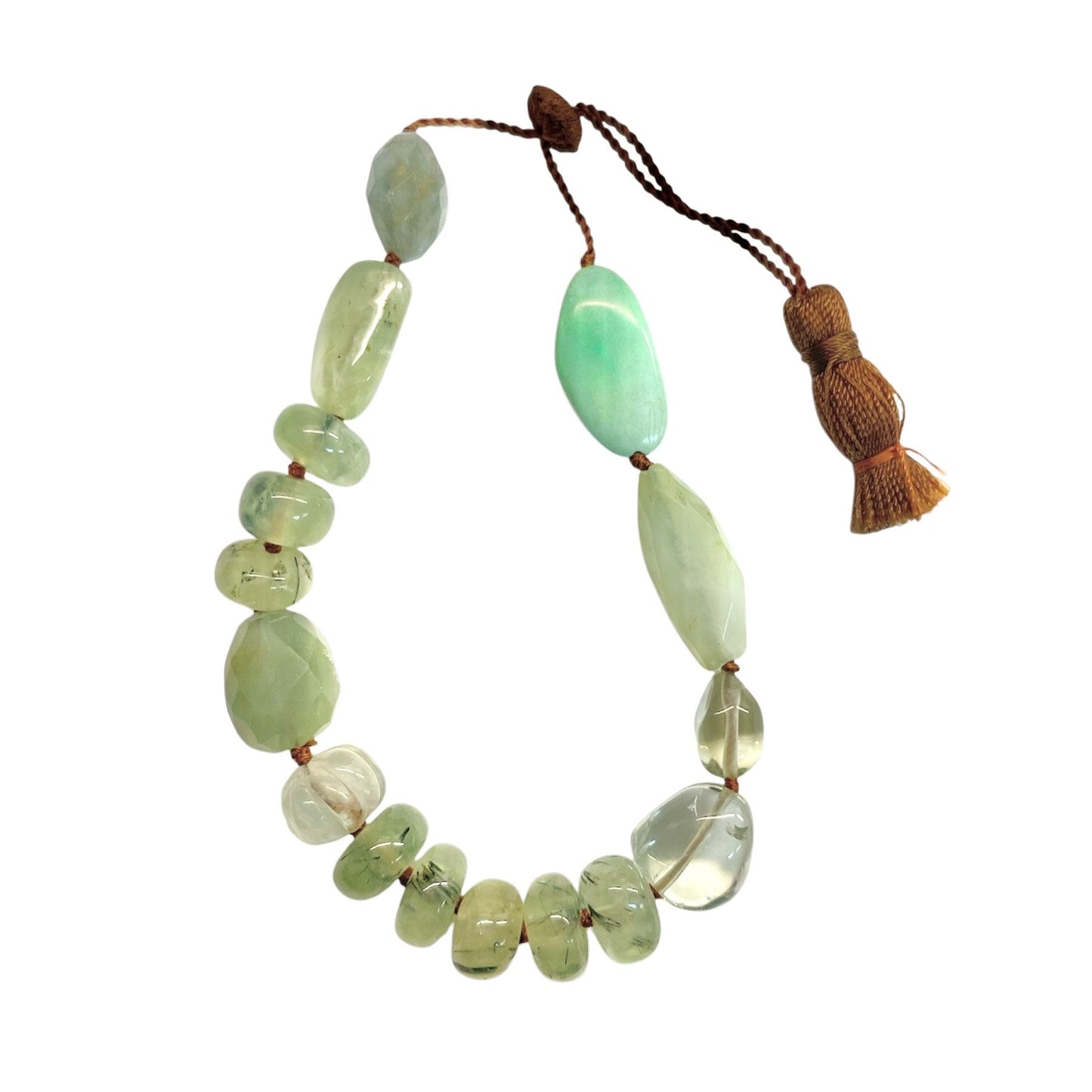Prehnite & Turquoise Mix Gemstone Bracelet
