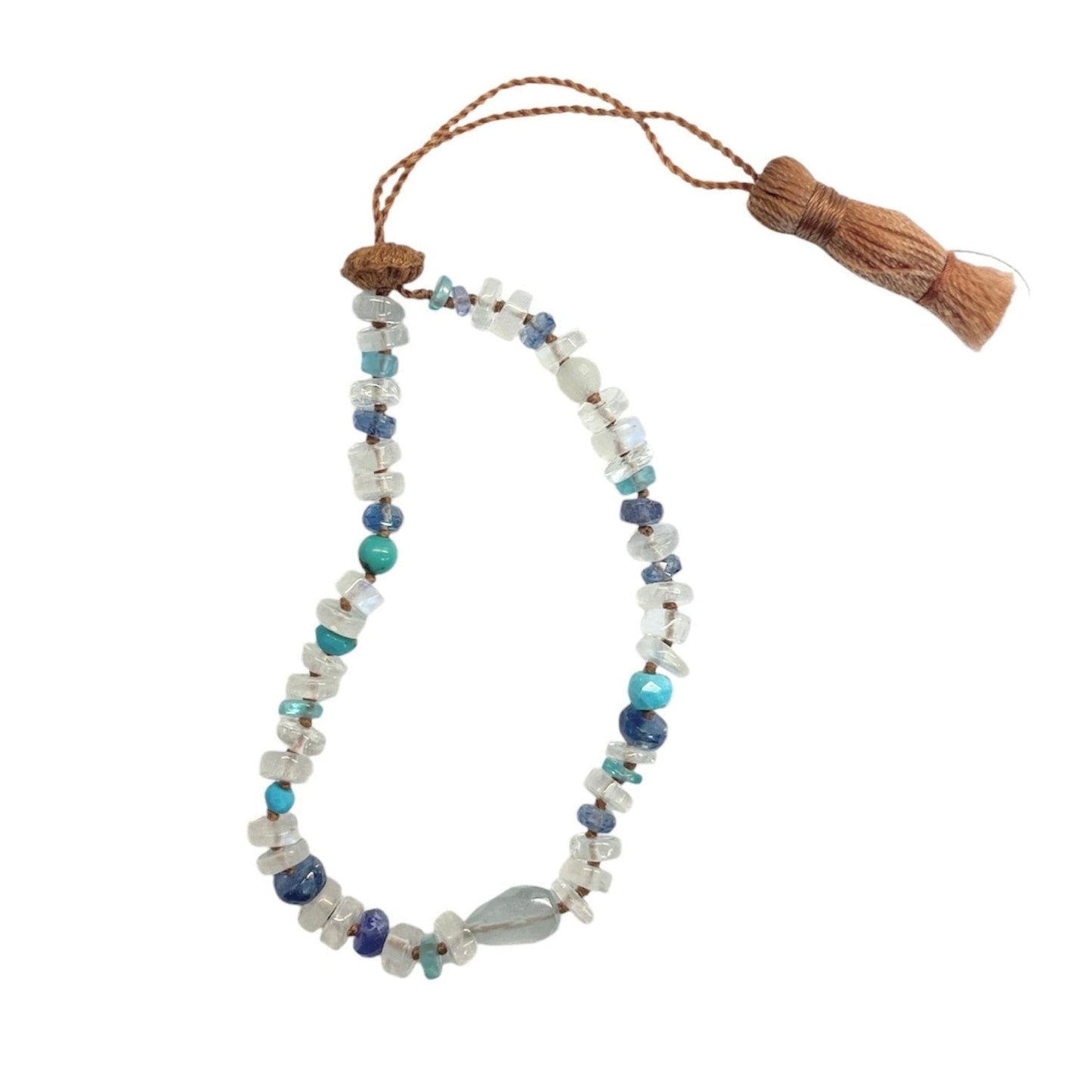 Tanzanite, Turquoise & Rainbow Moon Accent Bracelet