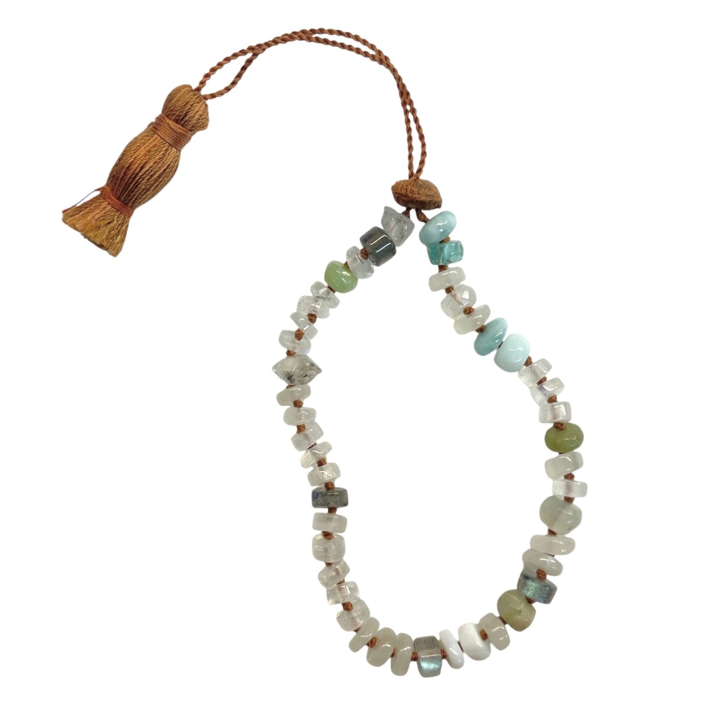Moonstone, Prehnite & Peruvian Opal Bracelet