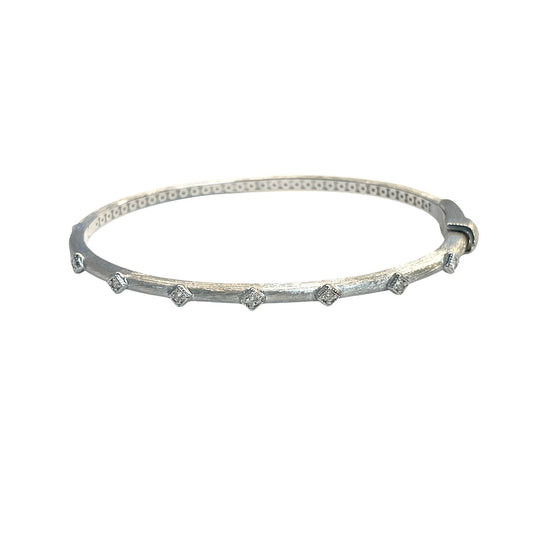 Sterling Silver White Topaz Kite Bracelet