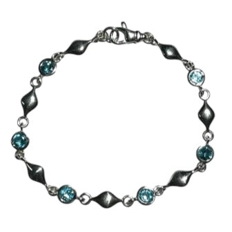 Blue Topaz & Teardrop Bracelet