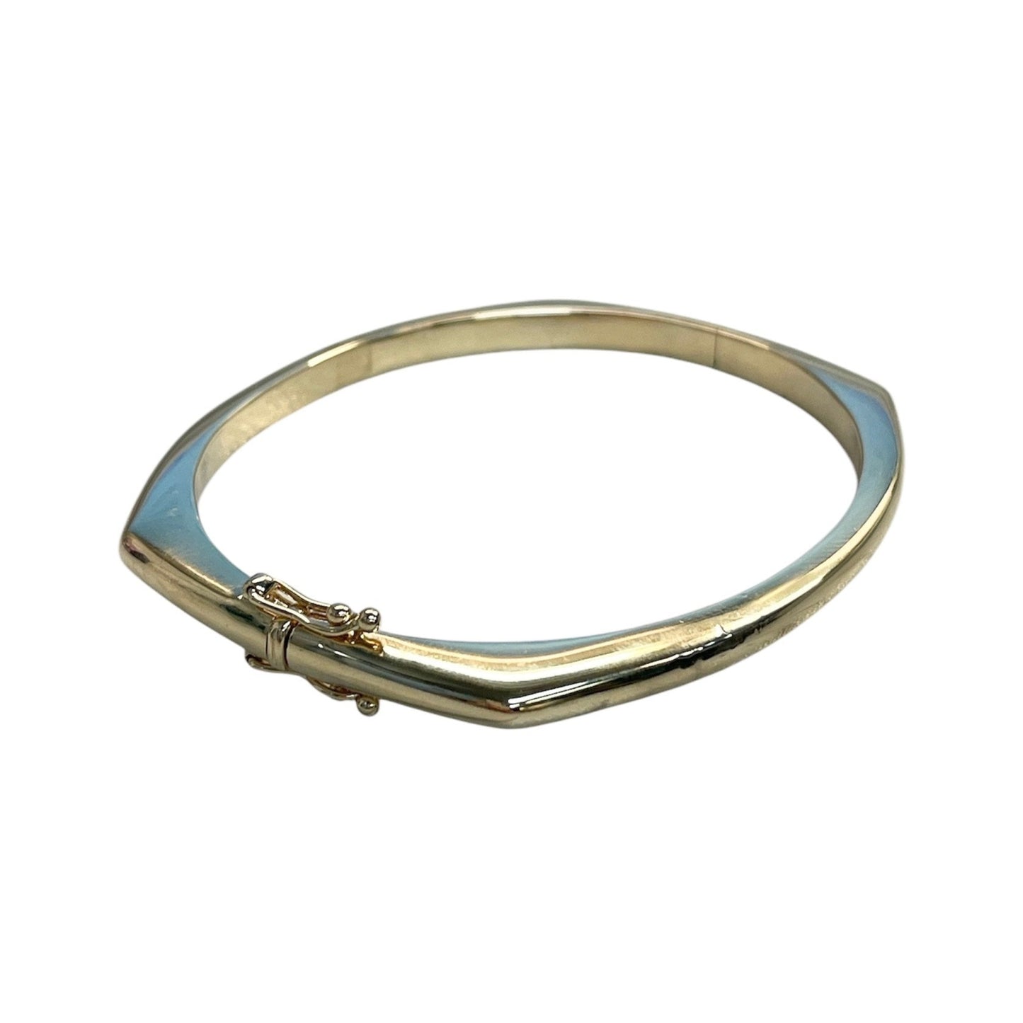 Sculpted Gold Hinge Bracelet