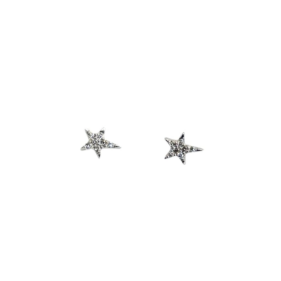 Pave Diamond Star Earrings