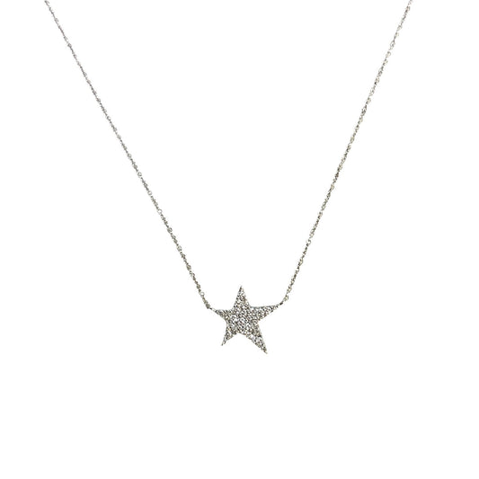 Pave Diamond Star Necklace