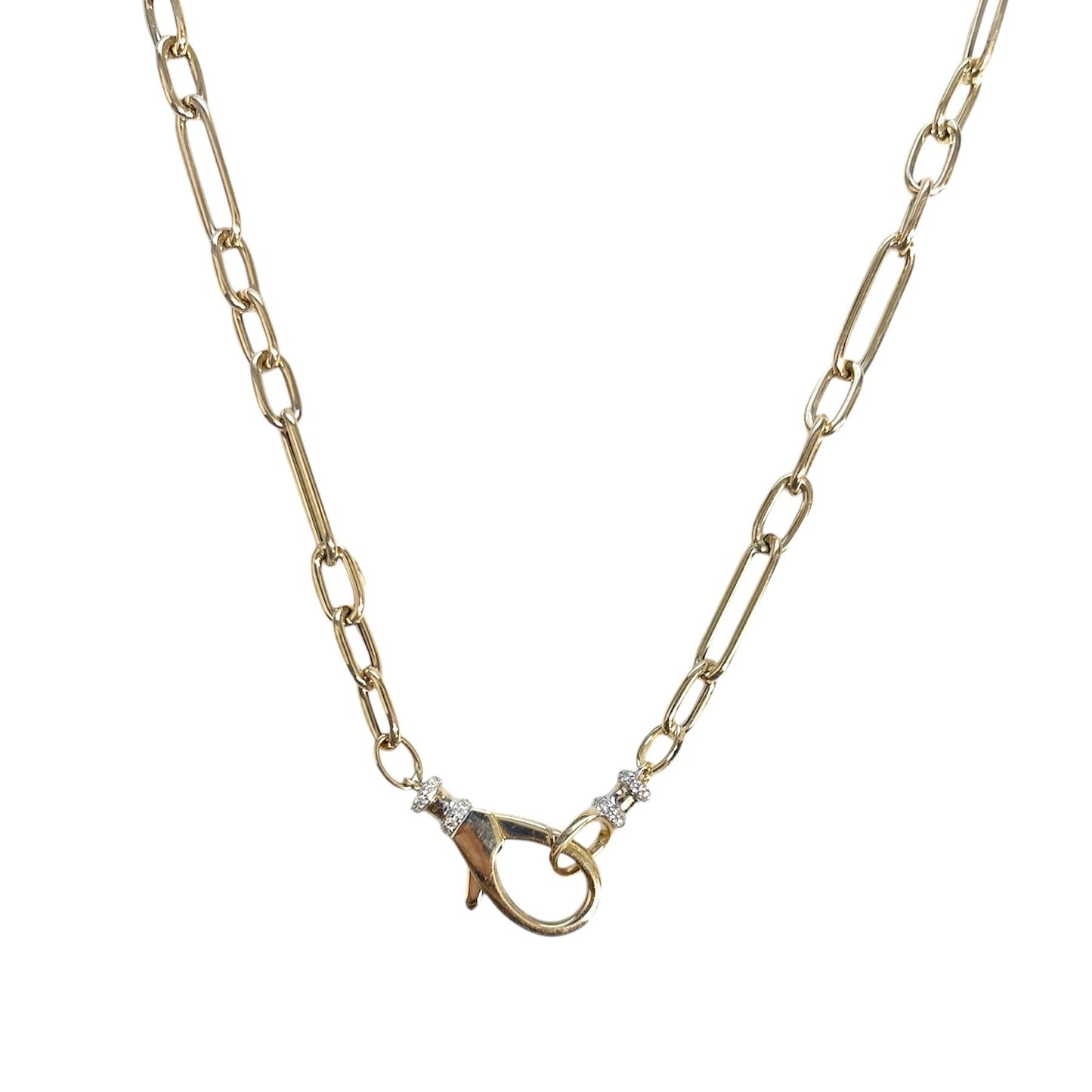 Gold Chain with Diamond Clasp