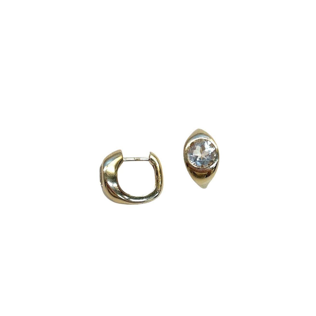 White Topaz Huggies