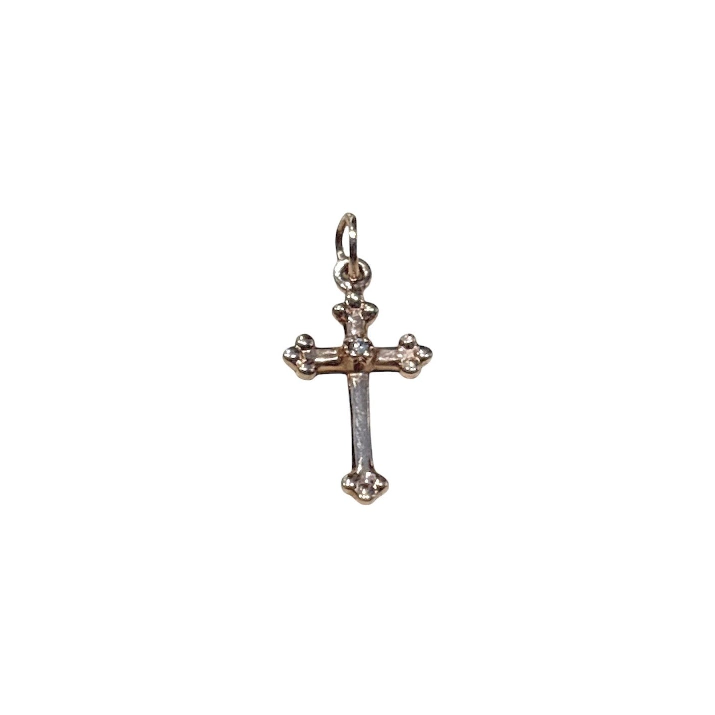 Rose Gold & Diamond Cross Pendant