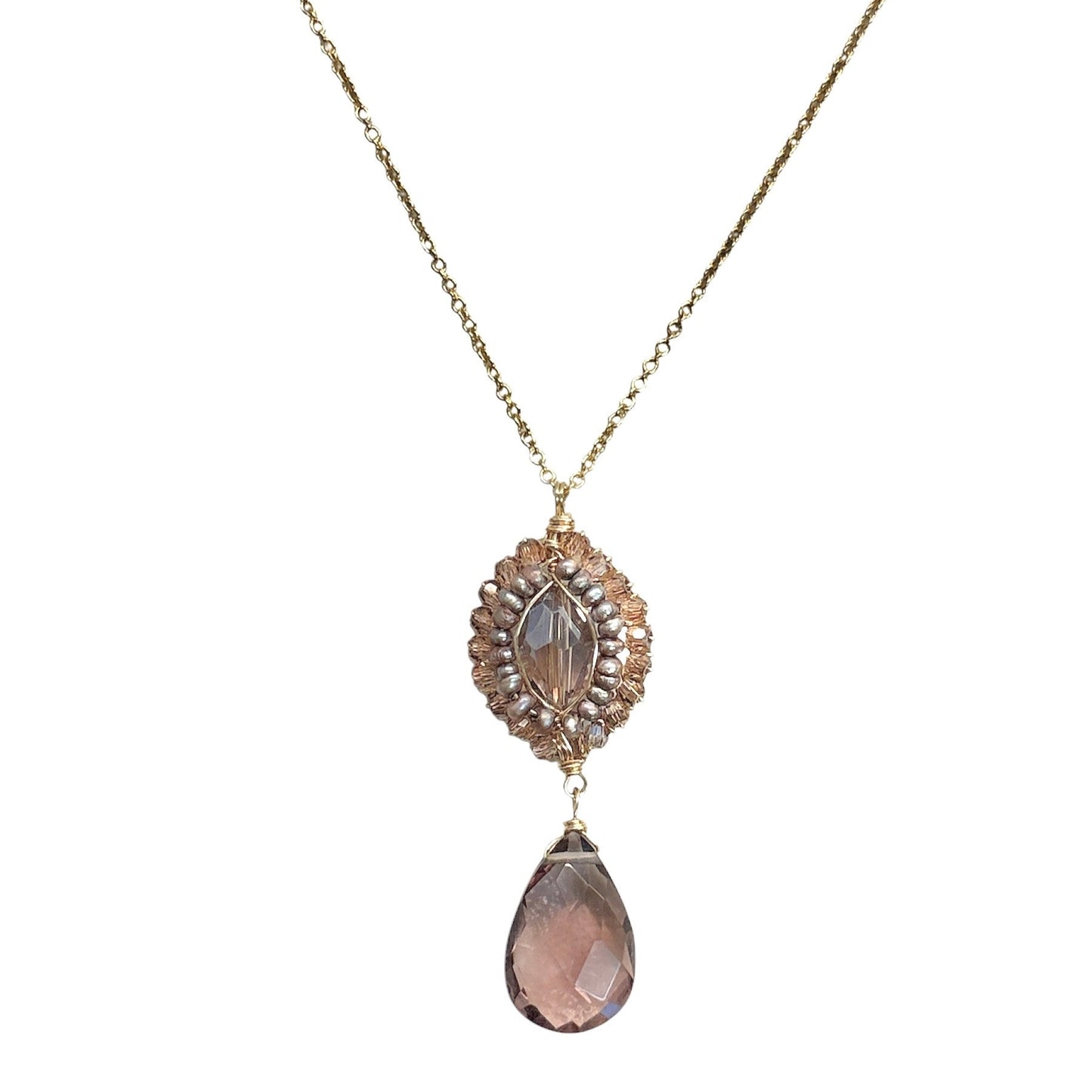 Amethyst Drop Necklace