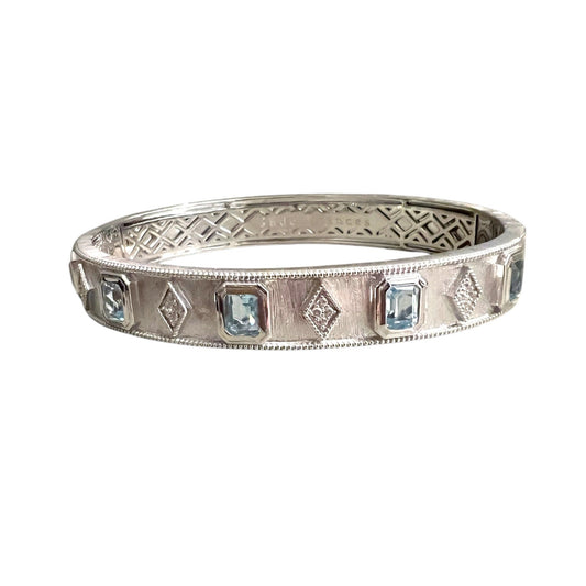 Silver Sky Blue & White Topaz Bracelet