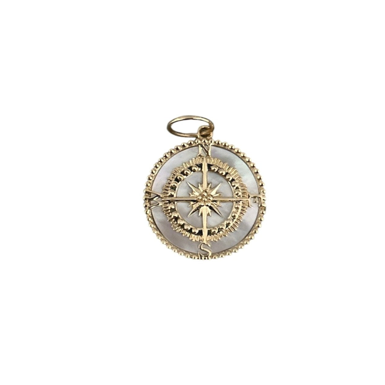 Mother of Pearl Compass Pendant