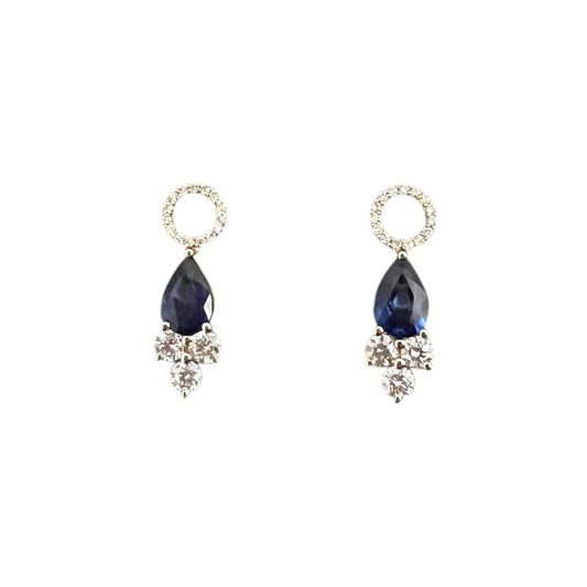 Sapphire and Diamond Trio Earring Charms