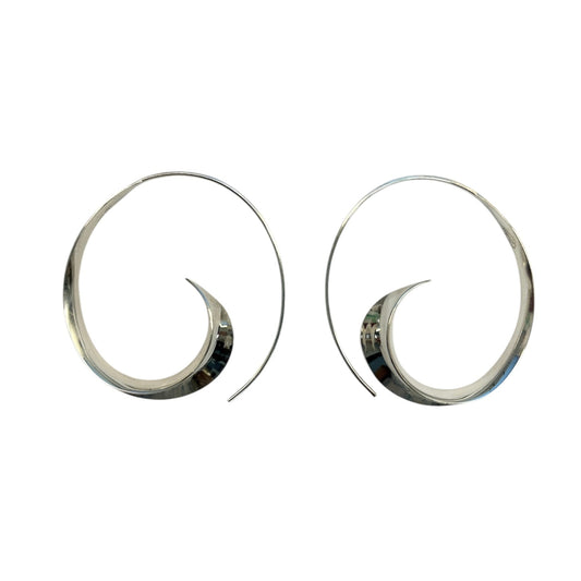 Hand Forged Swirl Earrings