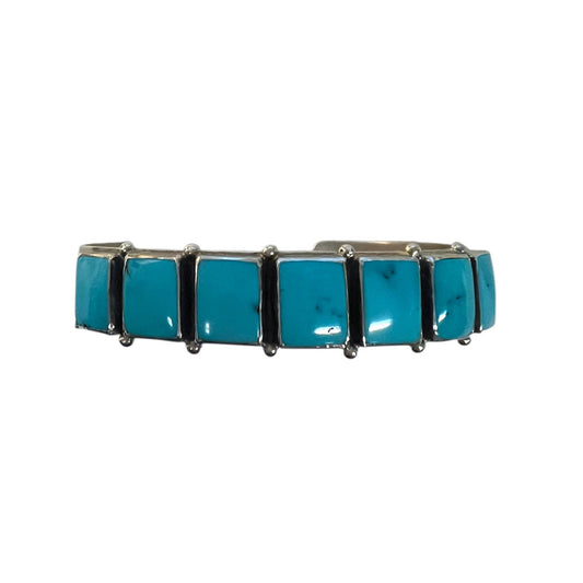 Square Turquoise Row Cuff