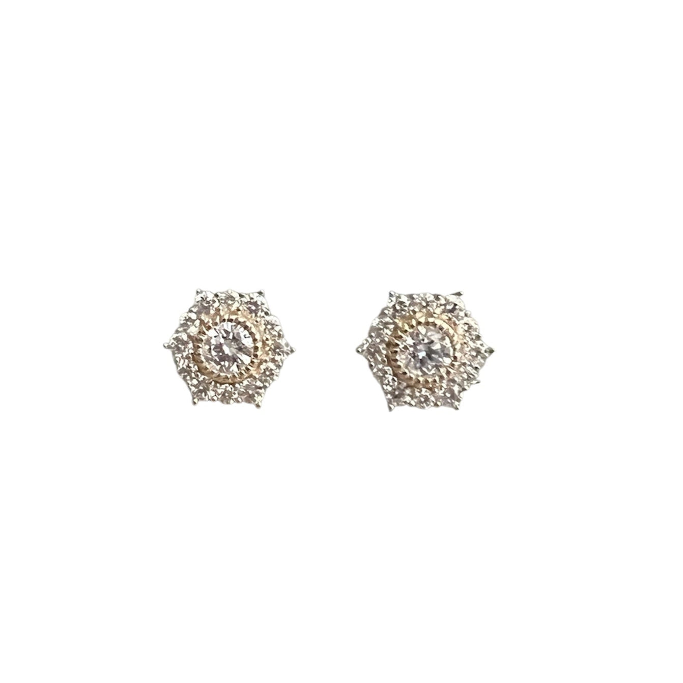 Diamond Flower Studs
