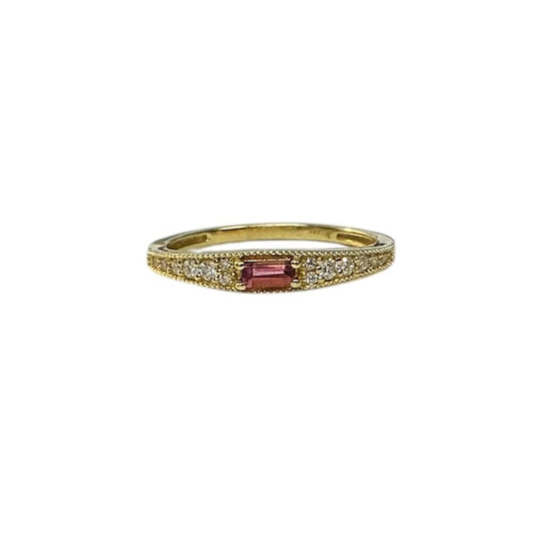 Provence Pink Tourmaline and Diamond Ring