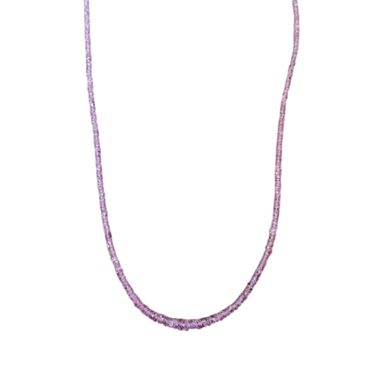 Graduated Pink Sapphires Bead Necklace