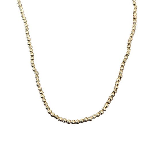 4mm Gold Bead Necklace