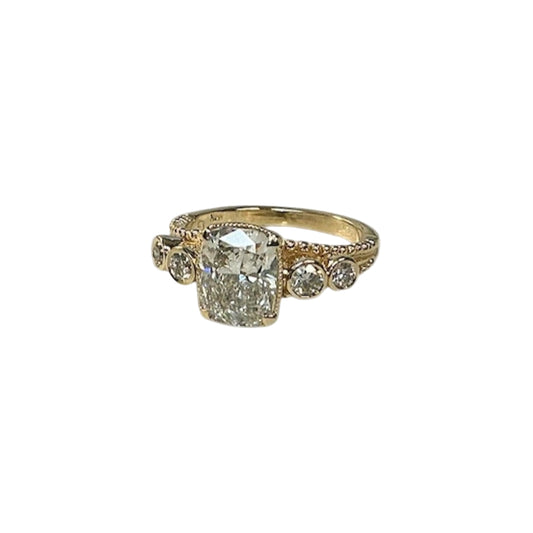 Lab Grown Elongated Cushion Cut Diamond Ring