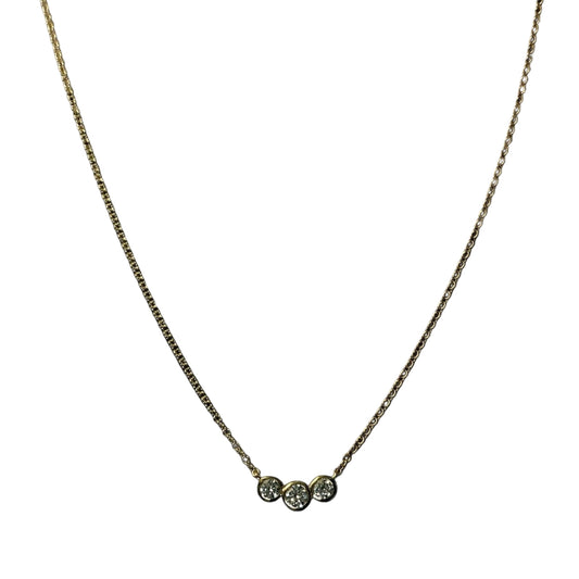 Three Stone Diamond Necklace