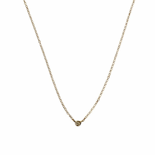 0.02 ctw Round Diamond Solitaire Necklace