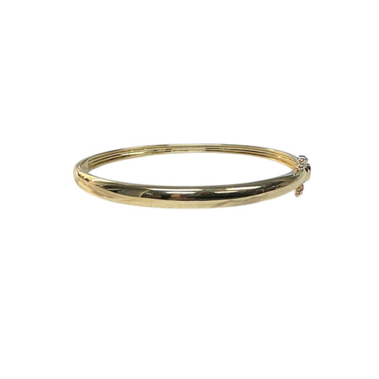 Tapered Gold Hinged Bangle