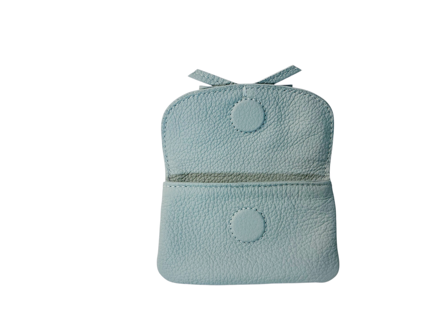 Ice Blue Pebble Grain Petite Case with Bow