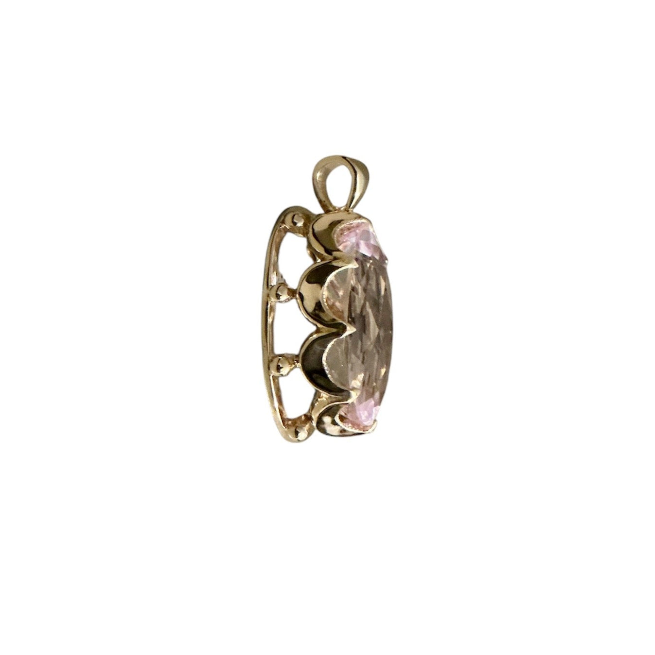 Gold Kunzite Pendant