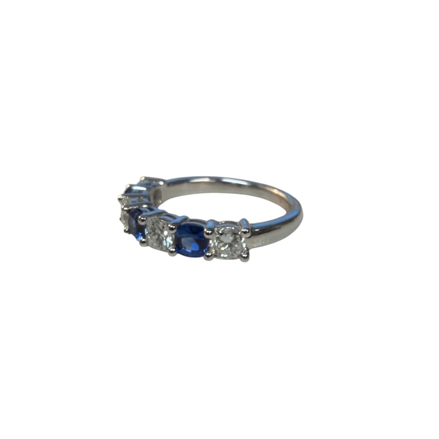 Lab Diamond and Sapphire Anniversary Band