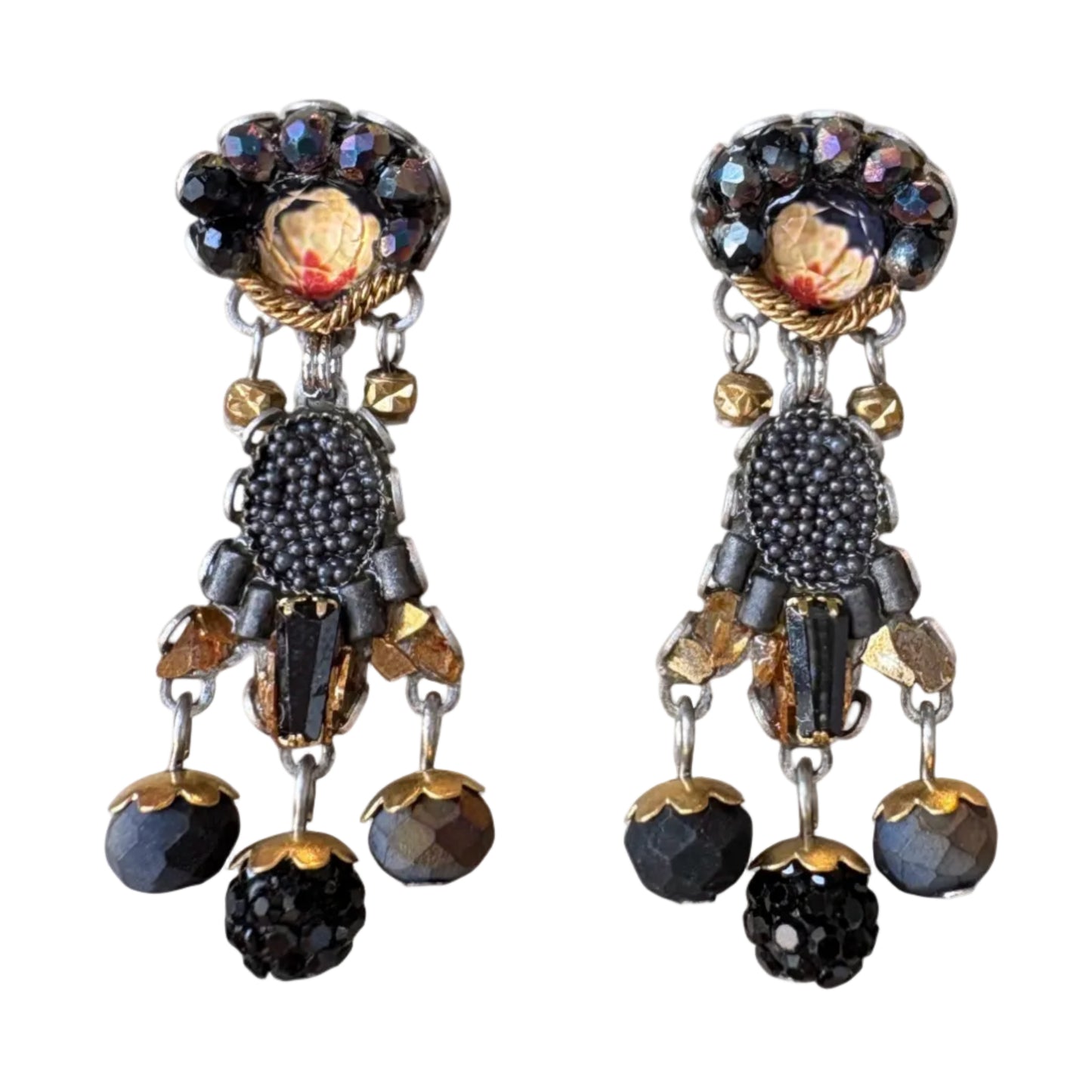 Obsidian Night Earrings