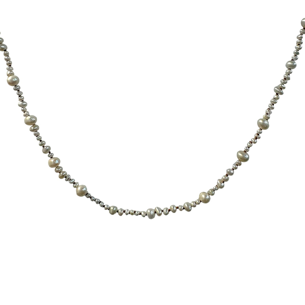 Mixed Pearl Knotted Necklace